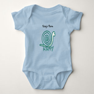 Happy Snail: Personalise Baby’s Name Baby Bodysuit