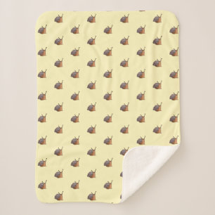 Happy Snail Sherpa Blanket