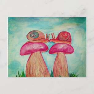 Happy Snail Spring Postcard