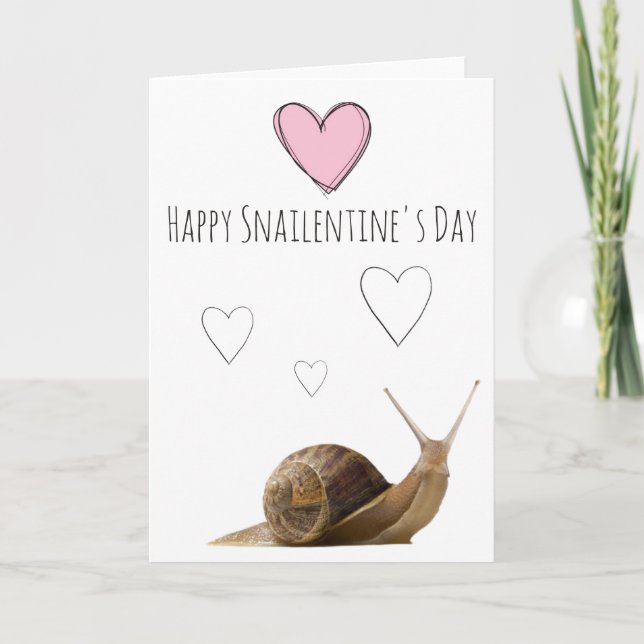 Happy Snailentine's Day Holiday Card (Front)