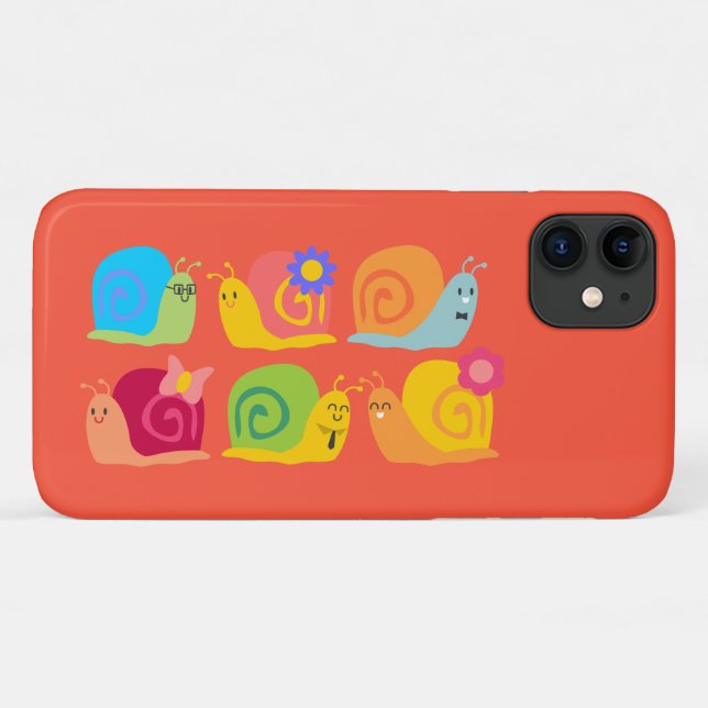 Happy snails cute snails Case-Mate iPhone case (Back (Horizontal))