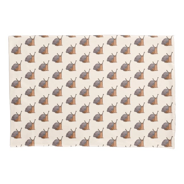 Happy Snails Pillow Case - Your Colour (Front)