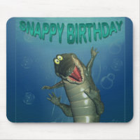Happy Snappy Birthday crocodile mousepad mouse