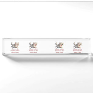 Happy Snow Leopard Wildlife Conservation Inspirati Nameplate