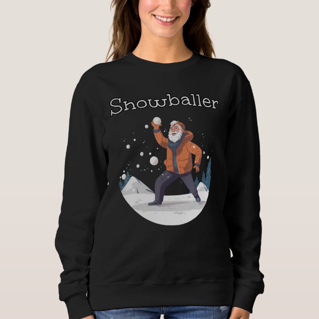 Happy Snowball Fighter Grandpa for Winter Season Sweatshirt (Front)