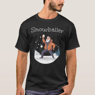 Happy Snowball Fighter Grandpa for Winter Season T-Shirt
