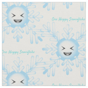 Happy Snowflake Emoticon Thunder_Cove Fabric