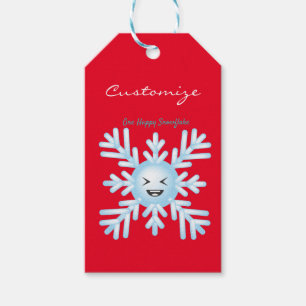 Happy Snowflake Emoticon Thunder_Cove  Gift Tags
