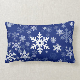 Happy Snowflakes crystals Pattern for Everyone Lumbar Cushion