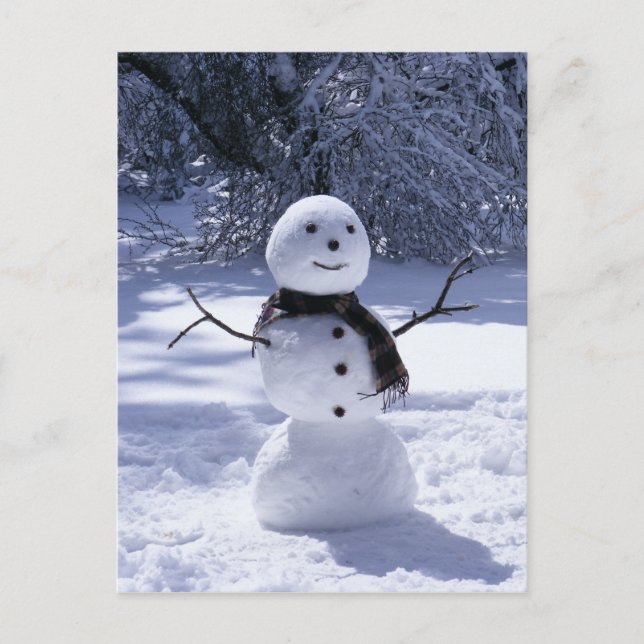 HAPPY SNOWMAN 3 POSTCARD (Front)