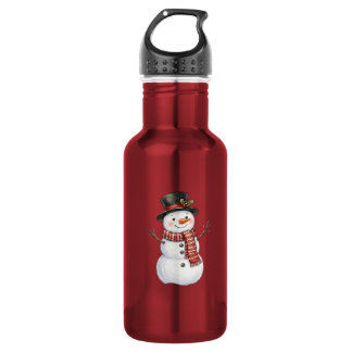 Happy Snowman 532 Ml Water Bottle