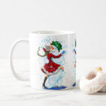 Happy Snowman and Girl Dance Tango Christmas Coffee Mug<br><div class="desc">Happy Snowman and Girl Dance Tango Christmas Party Fun Cartoon Drawing - Choose / Add Your Unique Text / Name / Colour - Make Your Special Gift - Resize and move or remove and add elements / text with customisation tool ! Drawing and Design by MIGNED. Please see my other...</div>