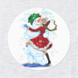Happy Snowman and Girl Dance Tango Christmas Party<br><div class="desc">Happy Snowman and Girl Dance Tango Christmas Party Fun Cartoon Drawing - Choose / Add Your Unique Text / Name / Colour - Make Your Special Gift - Resize and move or remove and add elements / text with customisation tool ! Drawing and Design by MIGNED. Please see my other...</div>