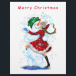 Happy Snowman and Girl Dance Tango Merry Christmas Custom Letterhead<br><div class="desc">Happy Snowman and Girl Dance Tango Christmas Party Fun Cartoon Drawing - Choose / Add Your Unique Text / Name / Colour - Make Your Special Gift - Resize and move or remove and add elements / text with customisation tool ! Drawing and Design by MIGNED. Please see my other...</div>