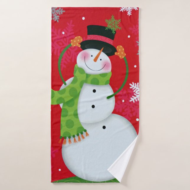 Happy Snowman Bath Towel Set (Bath Towel)