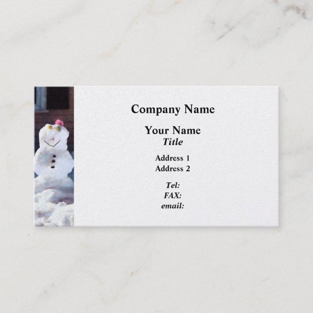 Happy Snowman Business Card (Front)