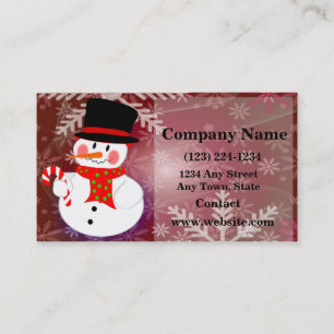 Happy Snowman Business Card