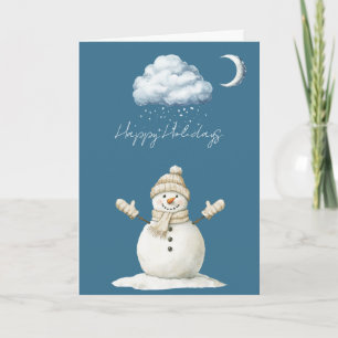 Happy Snowman Christmas Card