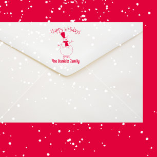 Happy Snowman Christmas  Self-inking Stamp