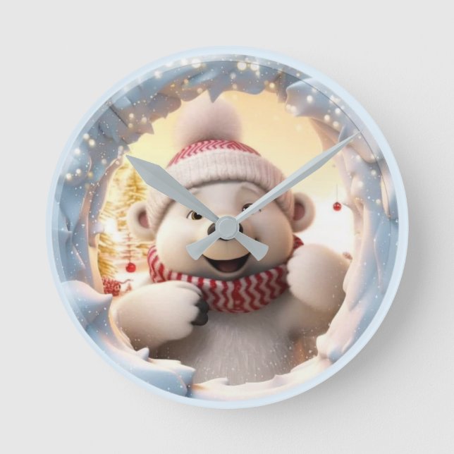 Happy Snowman Clock (Front)