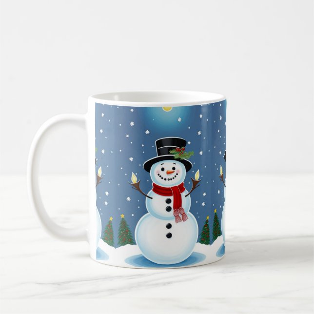 Happy Snowman  Coffee Mug (Left)