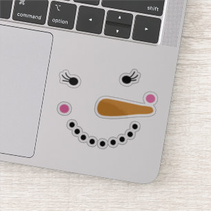 Happy Snowman Face christmas Holiday