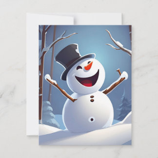 Happy Snowman Holiday Card
