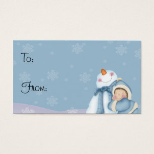 Happy Snowman - Holiday Gift Tags