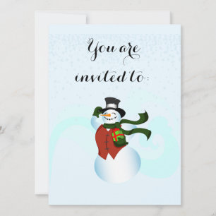 Happy Snowman Invitation