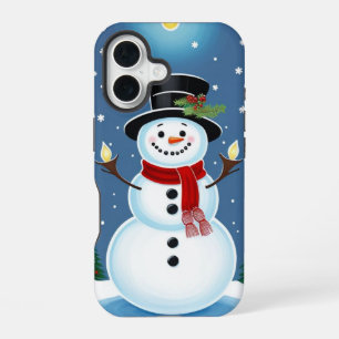 Happy Snowman iPhone 16 Case