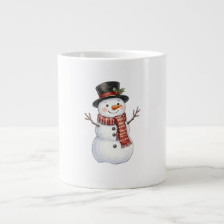 Happy Snowman Large Coffee Mug