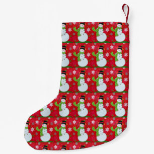 Happy Snowman Small Christmas Stocking