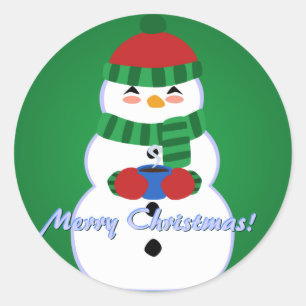 Happy Snowman Stickers