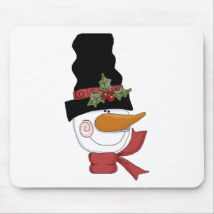 Happy Snowman Tshirts and Gifts Mouse Pad