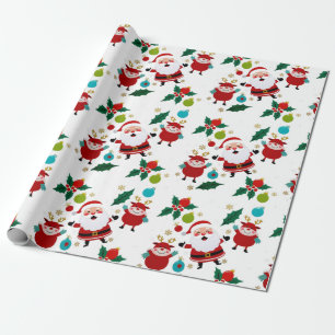 Happy snowman with gifts Christmas   Wrapping Paper
