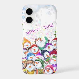 Happy Snowmans Christmas iPhone Case