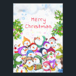 Happy Snowmans Merry Christmas Party Funny Drawing Photo Print<br><div class="desc">Happy Snowmans Merry Christmas Party Funny Drawing Cartoon Snowman Celebration - Choose / Add Your Unique Text / Font / Colour - Make Your Special Gift - Resize and move or remove and add elements / image with customisation tool ! - Drawing and Design by MIGNED. You can also transfer...</div>