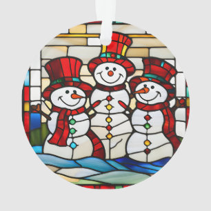 Happy Snowmen Ornament