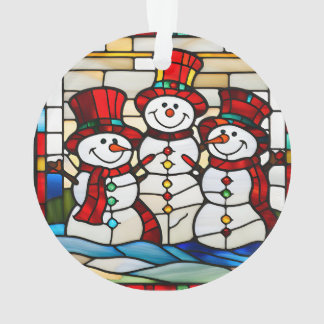 Happy Snowmen Ornament