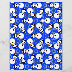 Happy Snowmen Redux Lg Any Colour Scrapbook Paper