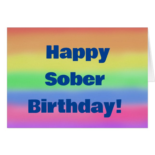 Happy   sober birthday (Front Horizontal)