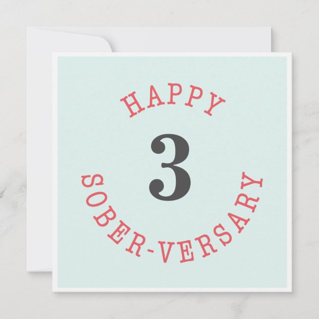 Happy Sober-versary Card (Front)
