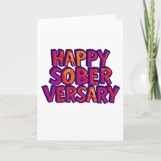 Happy Soberversary card with envelope 5x7