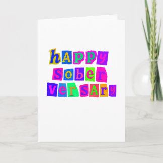 Happy Soberversary card with envelope 5x7