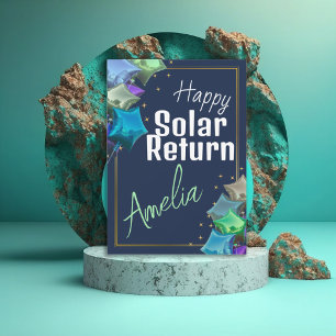Happy Solar Return Astrology Birthday Custom Holiday Card