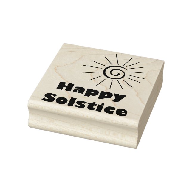 Happy Solstice Rubber Stamp (Stamp)