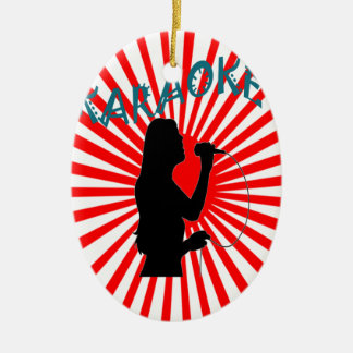 Happy Song Karaoke Ceramic Ornament