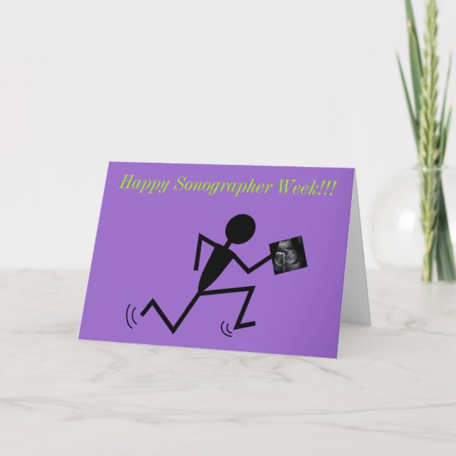 Happy Sonographer Week Cards Purple (Front)