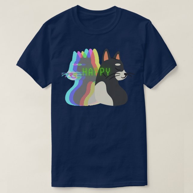 happy soulmate cat T-Shirt (Design Front)
