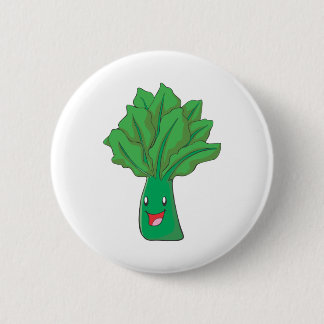 Happy Spinach Vegetable Cartoon 6 Cm Round Badge